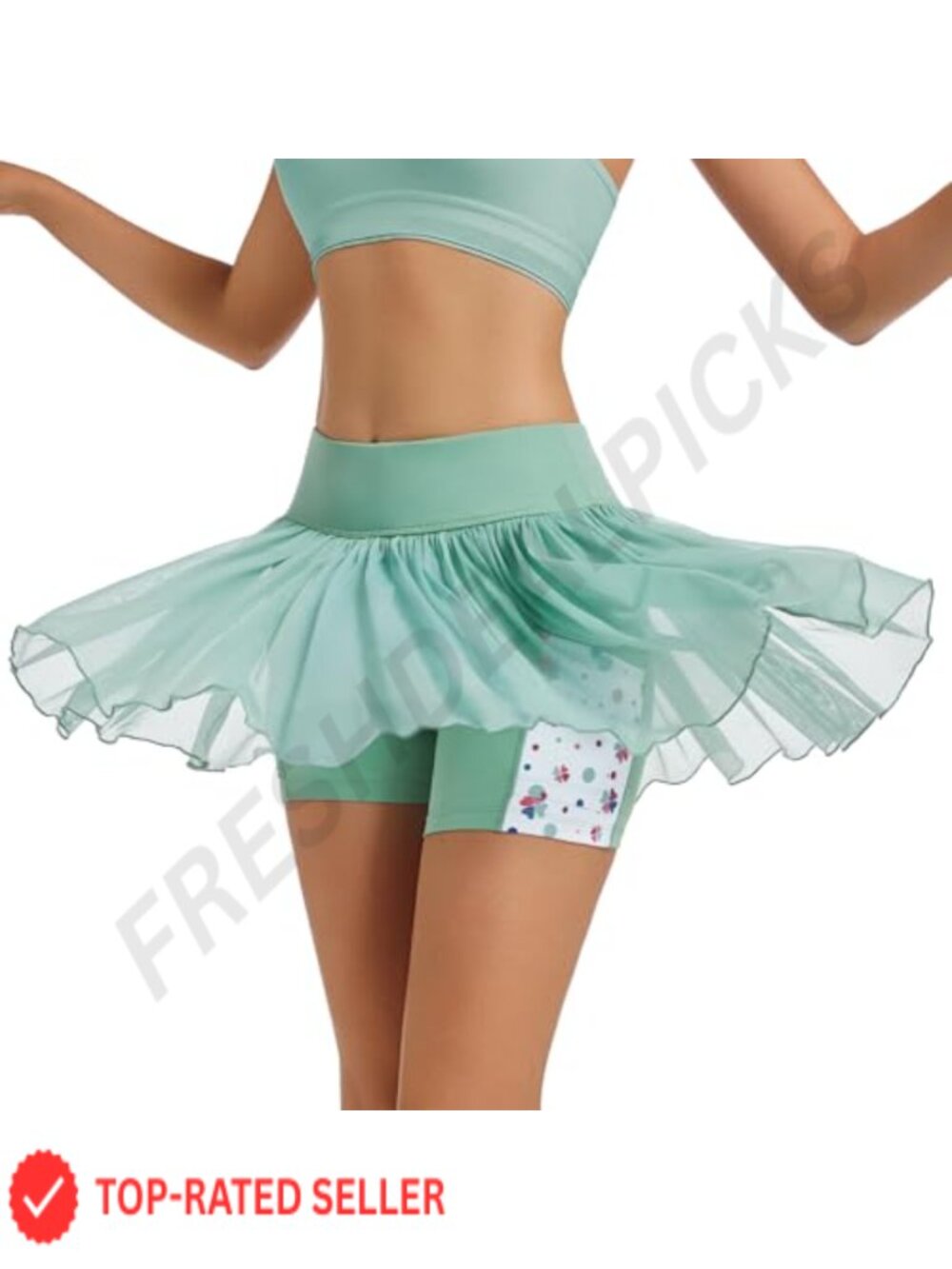 Women's High Waist Pleated Tennis Skort with Built-in Shorts & Pockets
